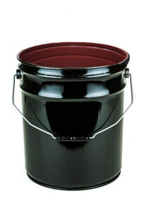 Basco CAN7253 5 Gallon Open Head Steel Pail - Red Phenolic Lining