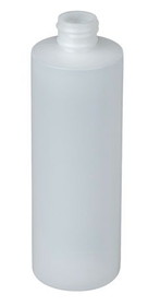 BASCO 8 oz Natural Cylinder Round Plastic Bottle