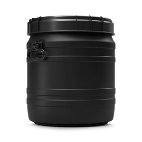 Curtec 55 Liter/14.5 Gallon Plastic CurTec UV Safe Drum - Black, UN Rated