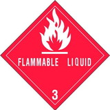 BASCO Flammable Liquids - Class 3 Hazardous D.O.T. Labels