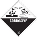Basco Corrosive 8 Class 8 Hazardous D.O.T. Labels