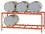 BASCO Permanent Storage Rack 6 Drums Horizontal Storage, Price/each