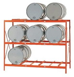 BASCO Permanent Storage Rack 9 Drums Horizontal Storage