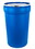 Basco DRU7062 55 Gallon Plastic Drum, Open Head, UN Rated, Nestable, Plain Cover - Blue, Price/each