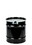 Basco DRU7125 8 Gallon Steel Drum, Open Head, 19 Gauge, Black/White, Price/each