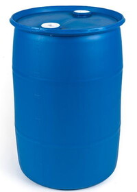 Basco DRU7133 55 Gallon Plastic Drum, Tight Head, UN Rated, Fittings - Blue