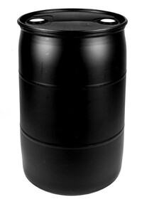 Basco DRU7137 55 Gallon Drum, Plastic, Closed Head - Black