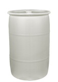 Basco DRU7140 30 Gallon Plastic Drum, Closed Head, UN Rated, 2" Plugs - Natural