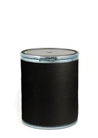 Basco FIB7096 12 Gallon Lok-Rim &#174; Fiber Drum, Open Head, UN Rated, Steel Cover, Black