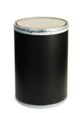 Basco FIB7247 30 Gallon Lok-Rim ® Fiber Drum, Steel Cover, Locking Ring, Black