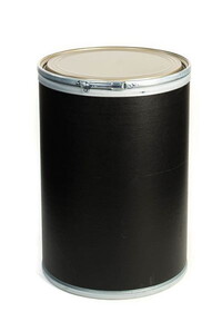 Basco FIB7247 30 Gallon Lok-Rim &#174; Fiber Drum, Steel Cover, Locking Ring, Black