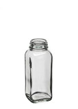 BASCO 4 Ounce French Square Glass Bottle