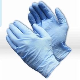 BASCO Disposable Powdered Nitrile Gloves, Medium