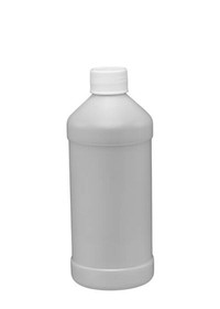 BASCO 16 oz Modern Round Plastic Bottle with Cap
