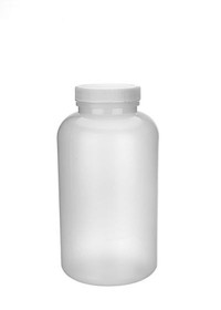 BASCO 21 oz Natural HDPE Wide Mouth Bottle with Cap
