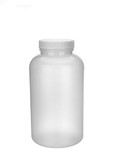 BASCO 25 oz Natural HDPE Wide Mouth Bottle with Lid