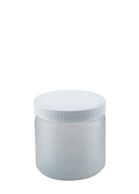 BASCO 8 oz Natural HDPE Wide Mouth Jar with Lid