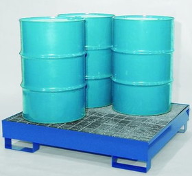 BASCO All Steel Spill Containment Pallet Holds 4 Drums