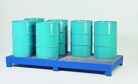 BASCO All Steel Spill Containment Pallet Holds 8 Drums