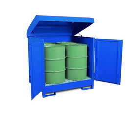 BASCO K3503 Enclosed Steel Spill Containment Pallet Holds 4 Drums