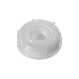 Basco MIS7206 Plastic Tamper Evident Screw Cap with &#190;" Reducer and Gasket - 63mm Buttress
