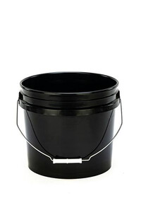 Basco MMP7020 1 Gallon Open Head Pail, HDPE - Black