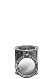BASCO 1/2 Pint Metal Paint Can with Lid - Unlined