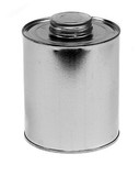 BASCO 1 Quart Metal Round Cone Flat Top Can with Screw Cap - 1 3/4 Inch Delta
