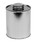BASCO 1 Quart Metal Round Cone Flat Top Can with Screw Cap - 1 3/4 Inch Delta, Price/Each