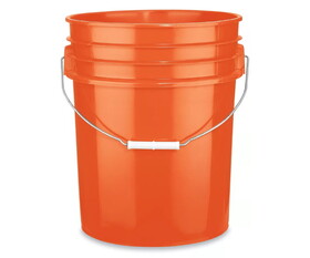 Basco MUN7100 5 Gallon Poly Pail, 1/C Print, UN Rated, Orange