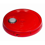 BASCO Rieke® Flexspout® Plastic Pail Lid with Tear Tab - Red