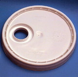 BASCO N2100S/UN-W UN Rated Plastic Pail Lid with Screw Cap Opening - White