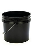 BASCO 3.5 Gallon Plastic Bucket, Open Head - Black