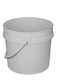 BASCO 3.5 Gallon Tapered Plastic Bucket, Open Head - White