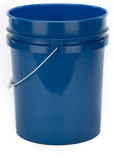 BASCO 5 Gallon Plastic Bucket, Open Head - Navy Blue