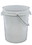 BASCO 5 Gallon Plastic Bucket, Carry Handles, 70 mil - White, Price/each