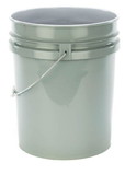 BASCO 5 Gallon Plastic Bucket, Open Head - Gray