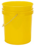 BASCO 5 Gallon Plastic Bucket, Open Head - Yellow