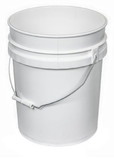 BASCO 5 Gallon Plastic Bucket, Open Head, 100 Mil - White