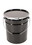 BASCO 3 Gallon Metal Pail, Open Head, Lever Lock Ring Cover - Black, Price/Each