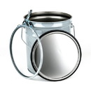 BASCO 5 Gallon Open Head Steel Pail and Lever Lock Ring - Gray