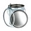 BASCO 5 Gallon Steel Pail, Open Head, Dish Cover, Lever Lock Ring - Gray, Price/Each