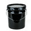BASCO 5 Gallon Steel Pail, Open Head, Lug Cover - Black, Price/Each