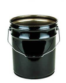BASCO 5 Gallon Steel Pail, Open Head, Rust Inhibitor - Black