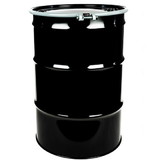 BASCO 55 Gallon Lined Steel Drum, Open Head, UN Rated, Fittings