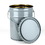 BASCO 6 Gallon Steel Pail, Open Head, Lug Cover - Gray, Price/Each