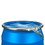 BASCO 55 Gallon Blue Plastic Drum, Open Head, UN Rated, Lever Lock, Price/each