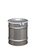 BASCO 10 Gallon Stainless Steel Drum, Open Head, UN Rated, 20 Gauge