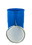 BASCO 15 Gallon Plastic Drum, Open Head, UN Rated, Lever - Blue, Price/each