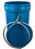 BASCO 55 Gallon Plastic Drum, Open Head, UN Rated, Lever Lock - Blue, Price/each